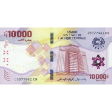 PNew (PN704) Central African States - 10.000 Francs Year 2020 (2022)